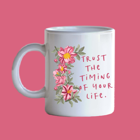 Inspirational Quotes Mug - Floral